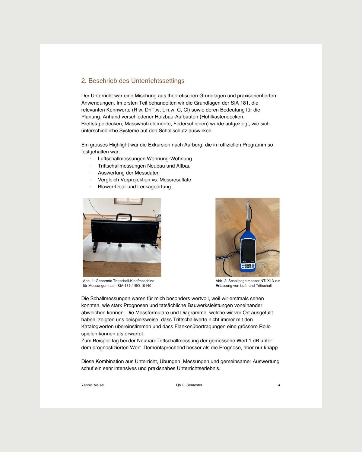 Schallmessungen im Holzbau